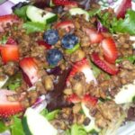Spring Mix With Berries, Cucumbers And Smoked Tempeh